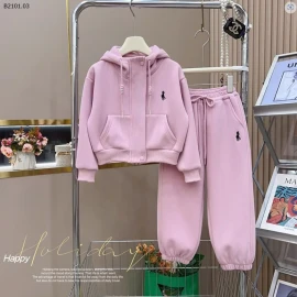 BỘ NỈ HỒNG THÊU CHO BÉ GÁI SZ ĐẠI-sỉ 211k