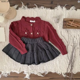 ÁO LEN CARDIGAN ĐỎ BG-sỉ 219k