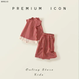 Set caro đỏ nhà  PREMIUM ICON xinh - Sỉ: 135k/ bộ
