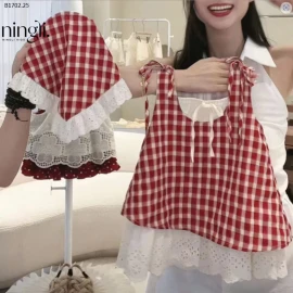Váy kẻ nhà ningli cho bé-Sỉ 130k 