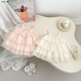 VÁY 2 DÂY TẦNG CHO BÉ-sỉ 152k