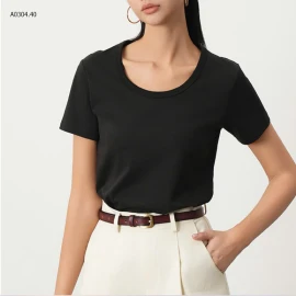 ÁO THUN CỘC TAY CỔ TRÒN CANVAUS  sỉ 169k