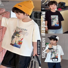 ÁO PHÔNG AMBB BÉ TRAI-sỉ Sz 90-150 : 111k                   Sz 160 : 120k