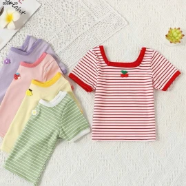 ÁO CỔ VUÔNG BÉ GÁI-sỉ 59k