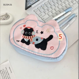 TÚI ĐỰNG BÚT HÌNH CHÓ MÈO DỄ THƯƠNG- sỉ 75k