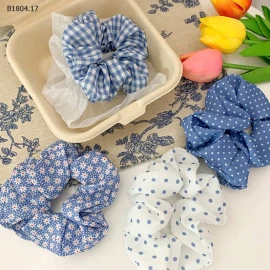 SET 5 DÂY BUỘC TÓC TONE XANH - sỉ 30k/set 5c mix