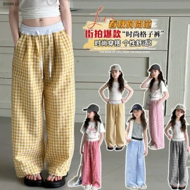 QUẦN ỐNG RỘNG KẺ CARO -sỉ 126k