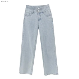 QUẦN JEAN LƯNG CAO 3 KHUY NỮ - sỉ 145k