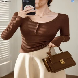 Áo thun cotton dài tay phong cách pure desire - 160,000