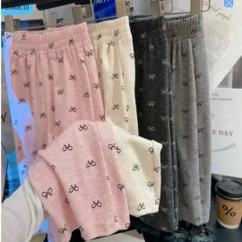 QUẦN ỐNG RỘNG PHỐI NƠ CHO BÉ GÁI-Sỉ giá Sz 80-120 :59k Sz 130-160 :68k