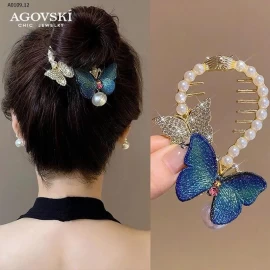 KẸP TÓC NGỌC TRAI BƯỚM AGOVSKI  - sỉ 112k