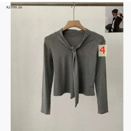 ÁO THUN DÀI TAY GIẢ KHĂN NỮ - sỉ 149k
