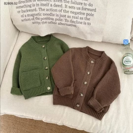 Áo khoác len cardigan dệt kim phong cách retro thời trang cho bé- sỉ 150k