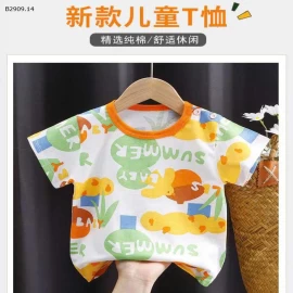 Áo thun cotton ngắn tay kiểu mới cho bé iu- sỉ giá  size 73-100 giá 39k size 110-130 giá 48k