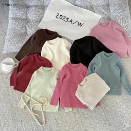  ÁO LEN TRƠN CHO BÉ -Giá sỉ 94K