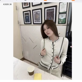 ÁO LEN CARDIGAN NỮ PHỐI VIỀN CÚC - sỉ 150k