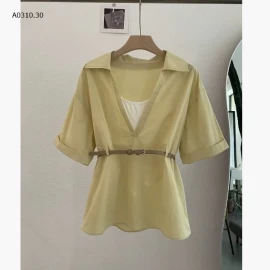ÁO SƠ MI KÈM BELT + 2 DÂY -Giá sỉ 179k