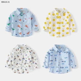 Áo sơ mi dài tay mùa thu mới cho bé nhà WELLKIDS- sỉ 106k 