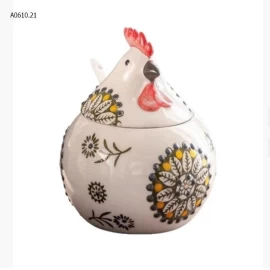 Hũ sứ đựng gia vị hình chú gà  - Giá sỉ 250k/3 hũ