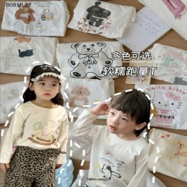 Áo thun dài tay in họa tiết cho trẻ- sỉ 100k