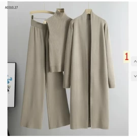 Bộ đồ len dệt kim ba mảnh thời trang thu đông mới cho nữ  của Amazon-Giá sỉ 221k