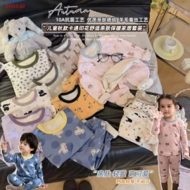 BỘ THU ĐÔNG HỌA TIẾT CHO BÉ- Giá sỉ 80-110: 90k  120-160: 100k 