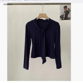 ÁO THUN DÀI TAY GIẢ KHĂN NỮ- sỉ 145k