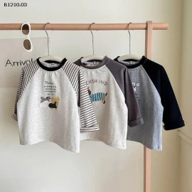 ÁO THUN DÀI TAY HỌA TIẾT CHÓ DACHSHUND -Giá sỉ 89k