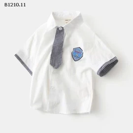 ÁO SƠ MI CỘC TAY CHO BÉ TRAI  - sỉ 103k