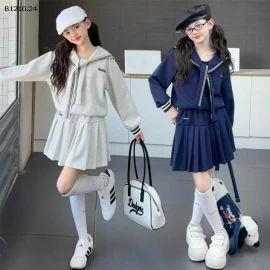 SET ÁO THỦY THỦ MIX CHÂN VÁY XẾP LY BG- sỉ 296k