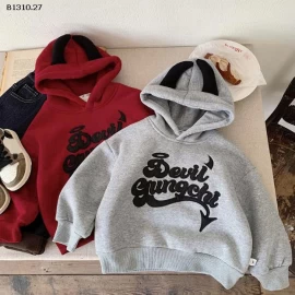 ÁO NỈ LÓT LÔNG CÓ MŨ CHO BÉ -Giá sỉ 185k