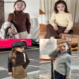 Áo len dệt kim cổ lọ  nhà AMBB - giá sỉ  size : 90-150 giá 149k size 160 giá 162k