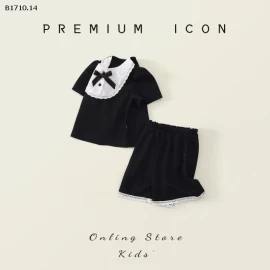 BỘ BÉ GÁI PHỐI REN-Giá sỉ 129k