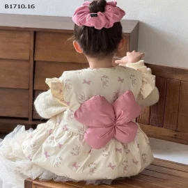  Áo khoác phao  nơ lưng cho bé -Giá sỉ 120k