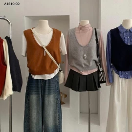 ÁO GILE LEN CỔ U CHO NỮ-Giá sỉ 165k