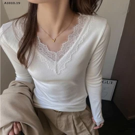 ÁO THUN DÀI TAY PHỐI REN - sỉ 105k