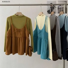 SET ÁO 2 CHI TIẾT THU ĐÔNG CHO NỮ - sỉ 228k