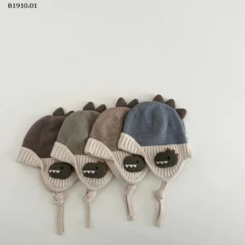 MŨ KHỦNG LONG BỊT TAI CHO BÉ-Giá sỉ 84k