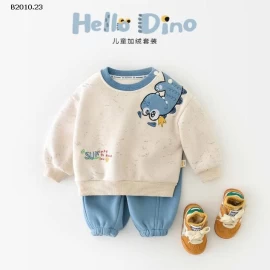 BỘ NỈ KHỦNG LONG LÓT LÔNG-Giá sỉ 257k