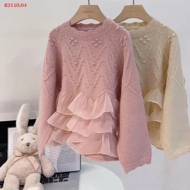 Áo len công chúa phối ren - sỉ 135k