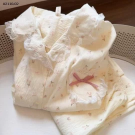 BỘ PIZAMA HOA  3 CHI TIẾT-Giá sỉ 145k