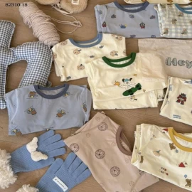 Bộ quần áo cho bé IU Hey honey -  giá sỉ  size 90-110  giá 132k size 120-130 giá 144k size 140-150 giá 156k