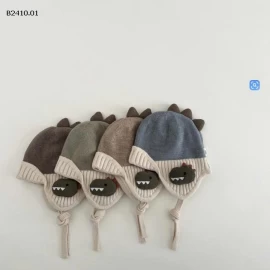 MŨ KHỦNG LONG BỊT TAI CHO BÉ-Giá sỉ 159k /1 set /2 c