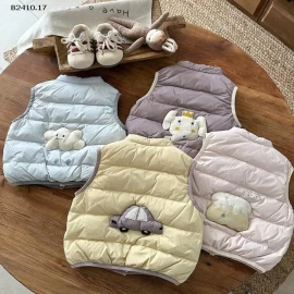 Áo khoác phao không tay loại A  cao cấp  cho bé - sỉ 225k