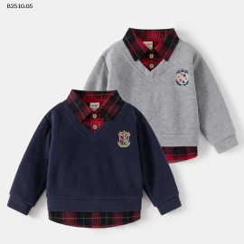 ÁO NỈ PHỐI CỔ SƠ MI -Giá sỉ 118k