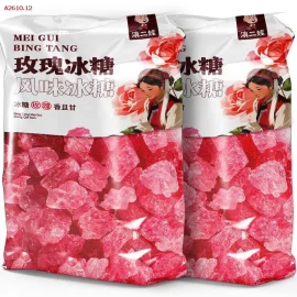 đường phèn hoa hồng kết hợp với hạt (pang da hai) - sỉ 115k/set 2 goi