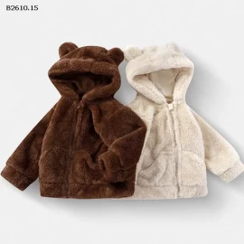 Áo khoác len ấm áp có mũ trùm đầu cho bé- Giá sỉ 100k