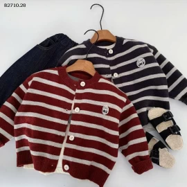 ÁO LEN KẺ NGANG THỜI TRANG ĐÓNG CÚC-Giá sỉ 174k