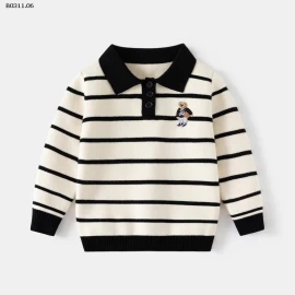 ÁO POLO LEN THUE HỌA TIẾT BÉ TRAI-Giá sỉ 155k