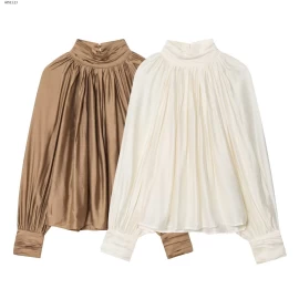 Áo cổ cao tay phồng sang chảnh- sỉ 213k